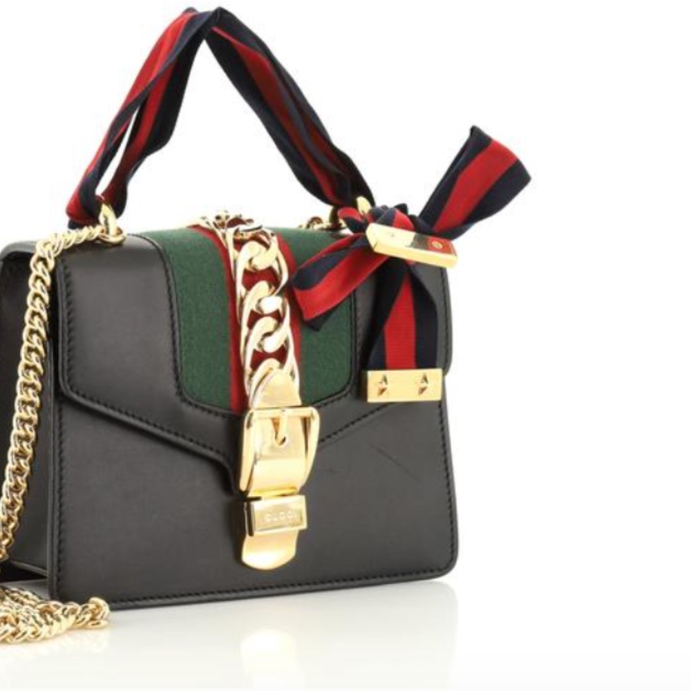 Sylvie leather mini chain bag - Picture 2 of 6